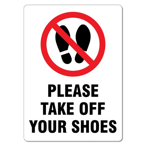 Please Take Off Shoes Printable Sign